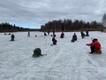 VPK:n 42 kertaa järjestetyt pilkkikilpailu 24.4.2022 Korvenlammella. Vuosien 2019, 2020 ja 2021 vuosien kisat jouduttiin jättämään valiin Covid 19 pandemian vuoksi. Osallistujia oli 21. Kuva MaMiLe