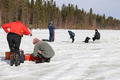 VPK:n 41 kertaa järjestetyt pilkkikilpailut 28.4.2018 Korvenlammella, mukana 21 pilkkijää. Kuva MaMiLe